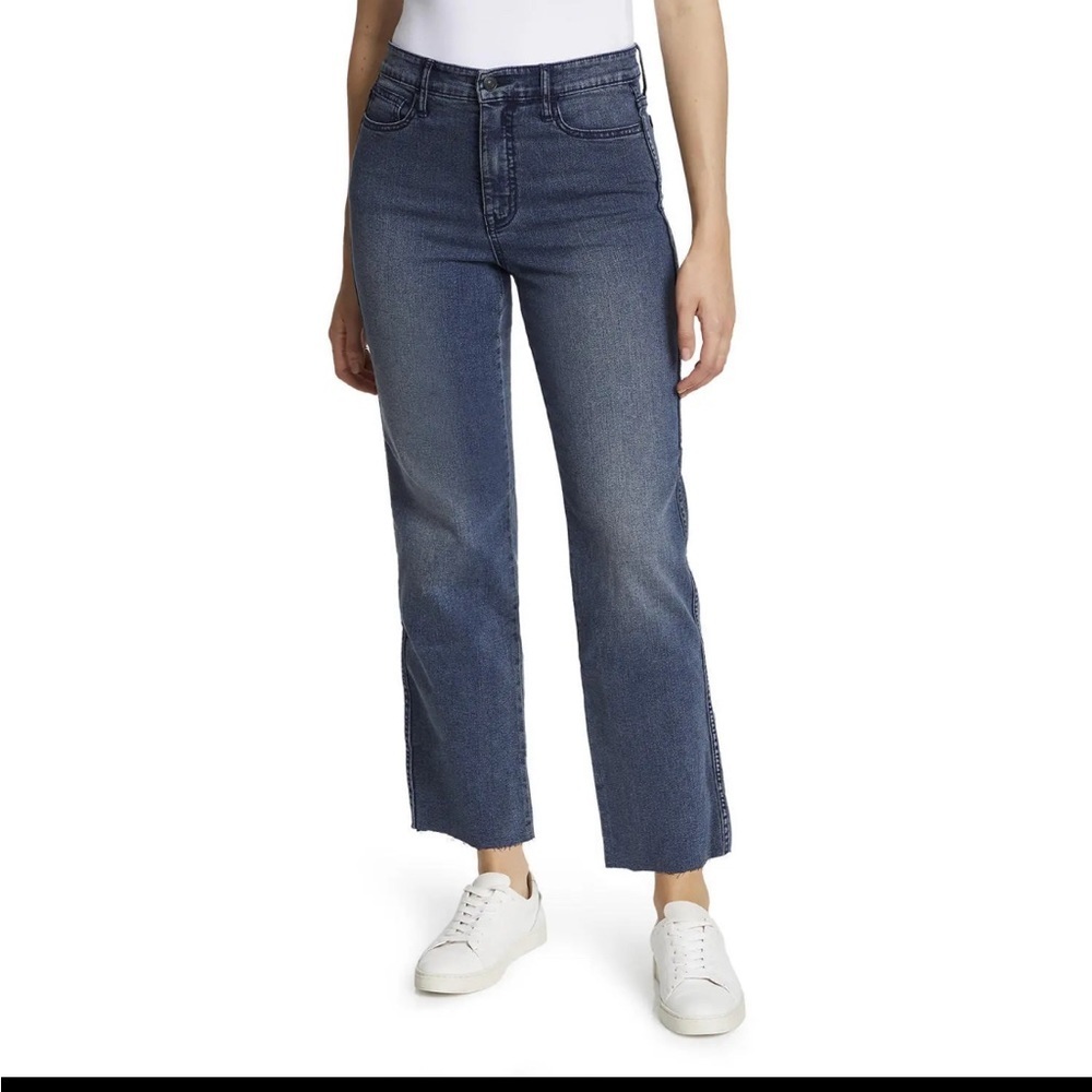 Social Standard by Sanctuary High Rise Crop Raw Hem Straight Jean, Hopewell